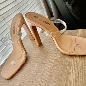 Tan heel sandals